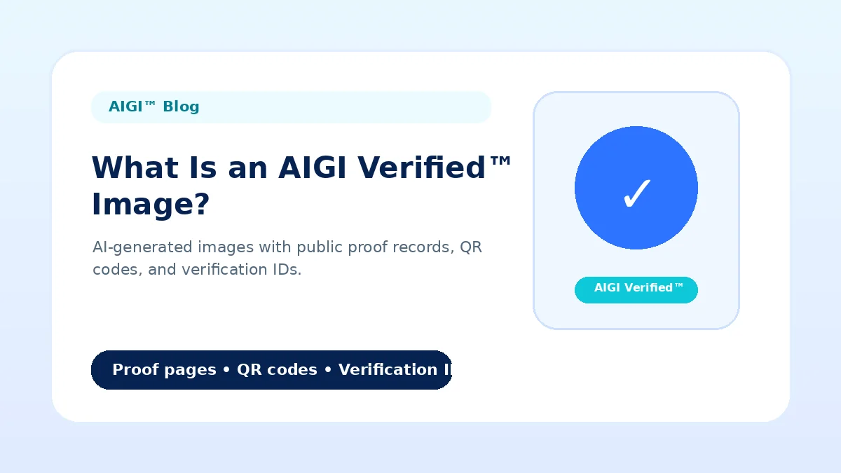 What Is an AIGI Verified™ Image? A Complete Guide