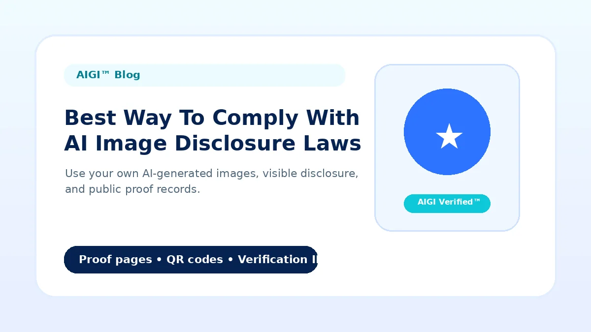 Best Way To Comply With AI Image Disclosure Laws